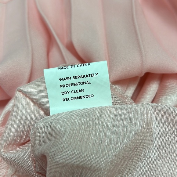 NWT Kate Kasin Pleated Accordion Midi Skirt - Pink Size Medium - Picture 5 of 5